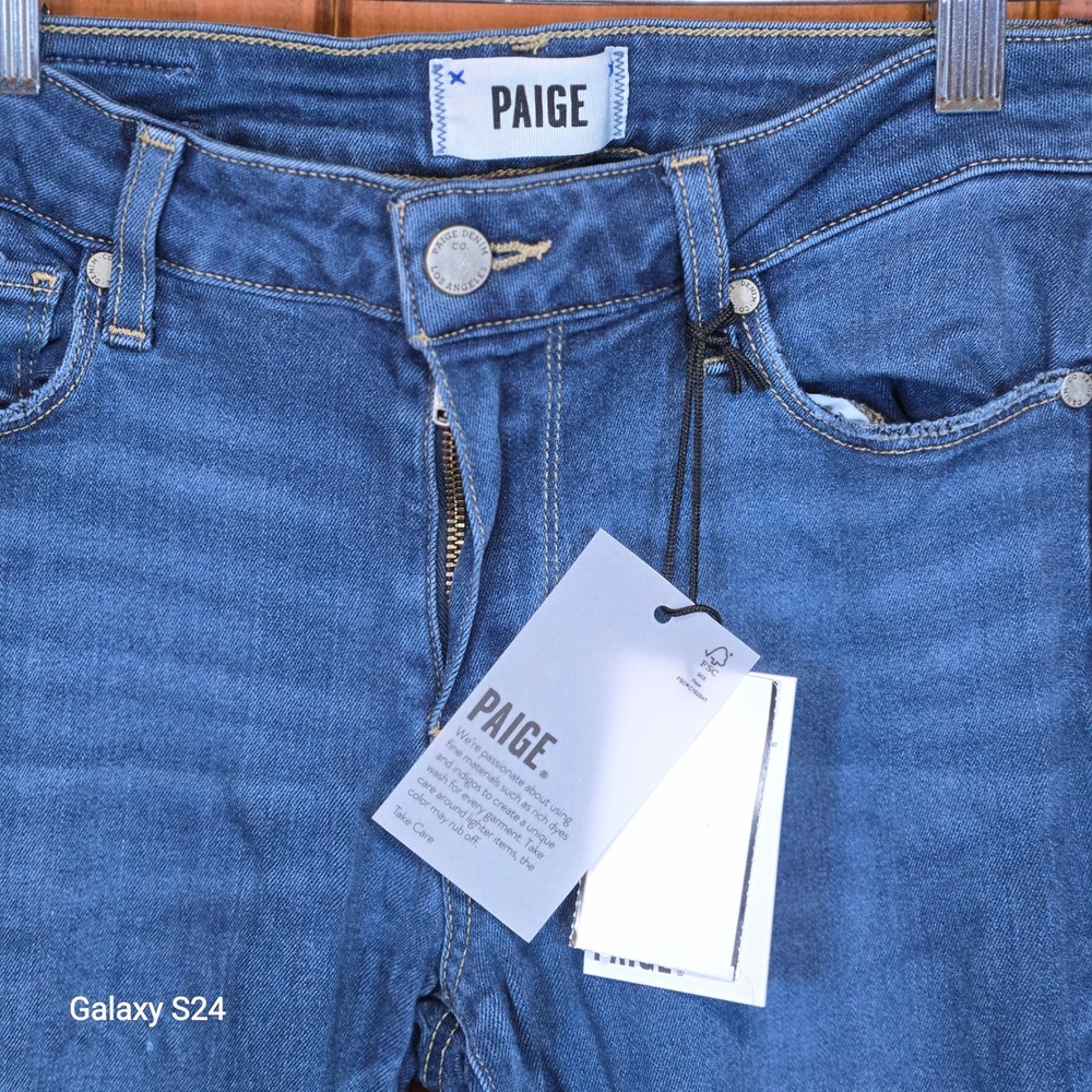 Paige Womens Skinny Leg Mid Rise‎ Blue Denim Jeans Size 27 NWT